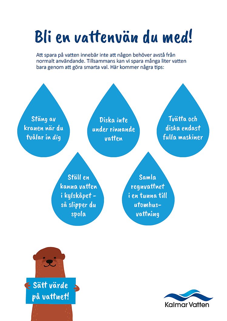 Tips för att spara vatten